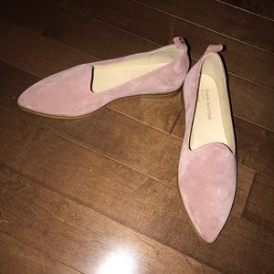 Frank and Oak pink suede loafers